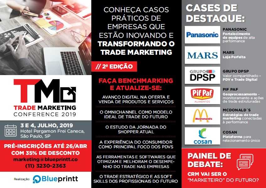 Capa do folheto - Trade Marketing Conference 2019