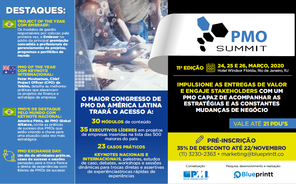 folheto PMO summit